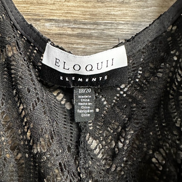 Eloquii Black Cowl Neck Maxi Sun Dress with Dolman Sleeves - Picture 3 of 11